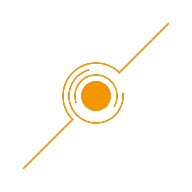 Abstract simple circular line vector element