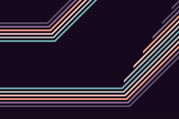 Abstract simple colorful striped lines in retro style