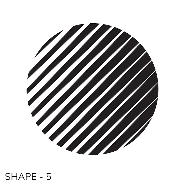 Abstract Simple Geometric Shape Minimal Object Pattern In Black and White Color