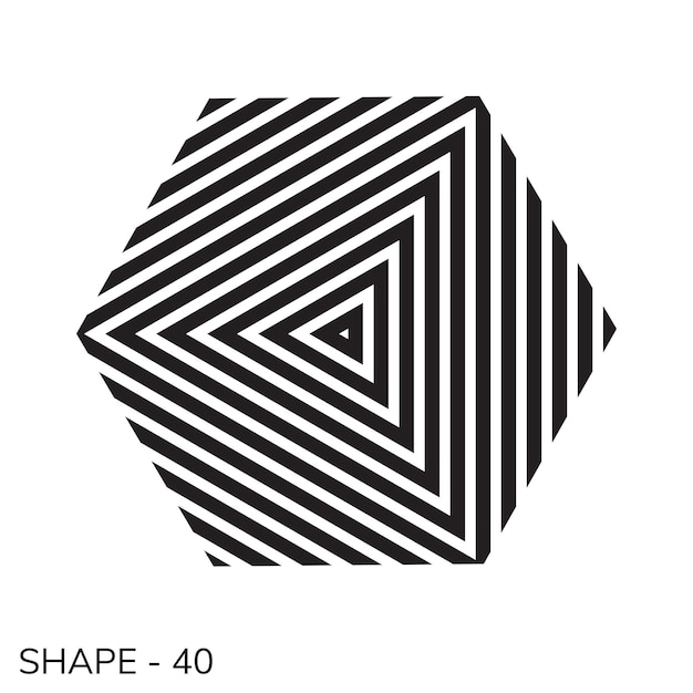 abstract simple geometric shape minimal object pattern in black and white color