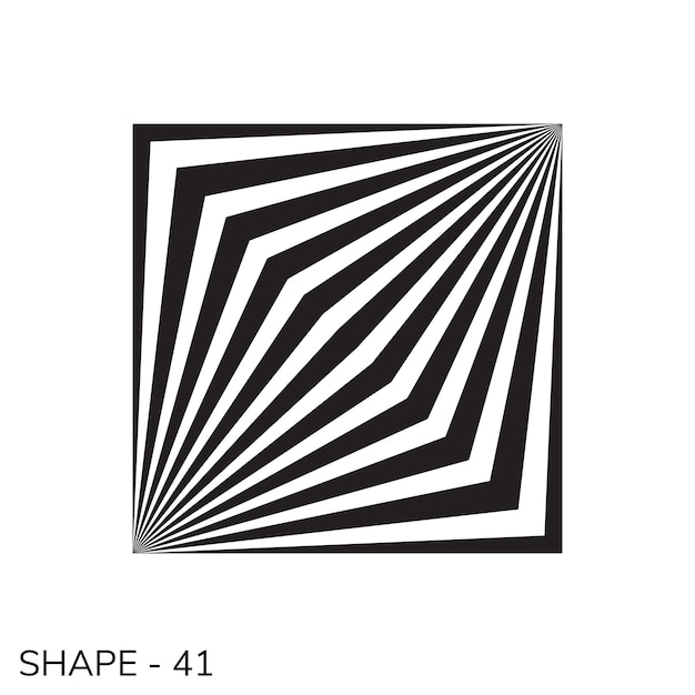 abstract simple geometric shape minimal object pattern in black and white color
