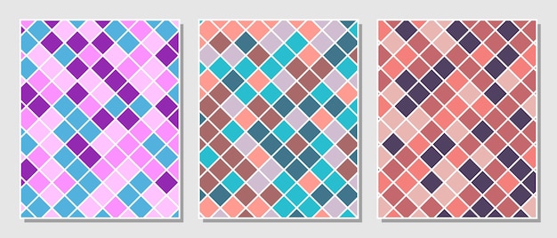 Abstract simple set colorful rectangles pattern background