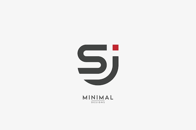 Абстрактная иконка монограммы SJ JS SJ Letters