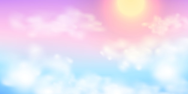 Abstract sky Pastel rainbow gradient background Ecology concept