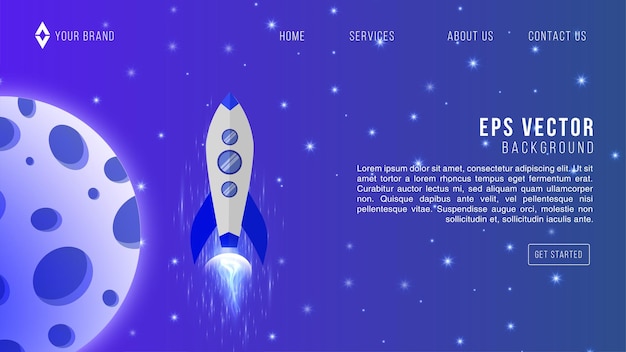 Vector abstract sky space background in dark blue and light blue gradient. it is suitable for landing pages