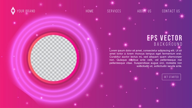 Abstract sky space gradient background. Minimal modern design. Landing page template