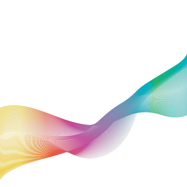 Vector abstract smooth color wave