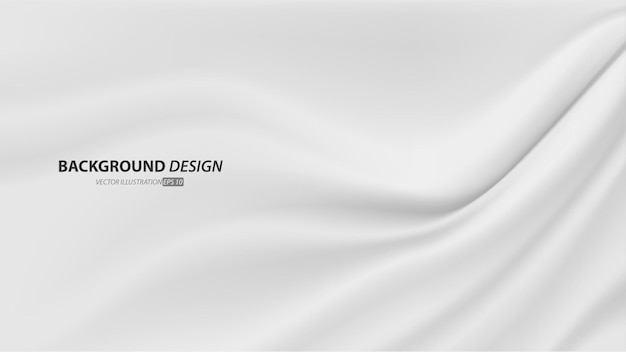 Vector abstract smooth elegant luxury white fabric texture  background with copy space.