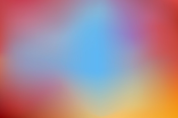 Abstract smooth gradient background in yellow red and blue color