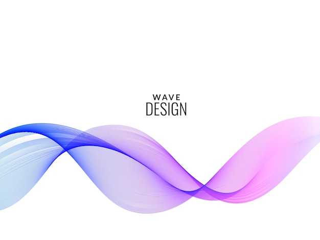 Abstract smooth stylish colorful wave design background vector