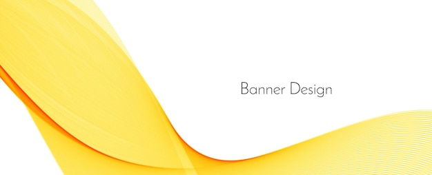 Vector abstract smooth stylish yellow and orange wave banner background vector