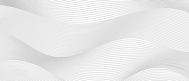 Вектор Абстрактный фон гладкие волны. черно-белые волнистые полосы фона