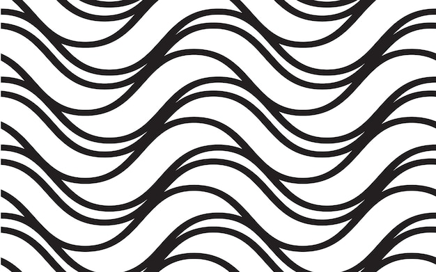 abstract smooth waves background. black and white wavy stripes background