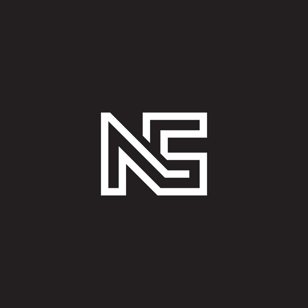 Abstract SN NS SN Letters Logo Monogram pictogram