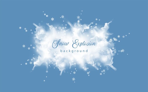 Vector abstract snow explosion