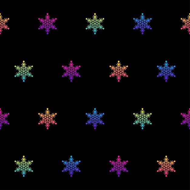 Vector abstract snowflake seamless pattern