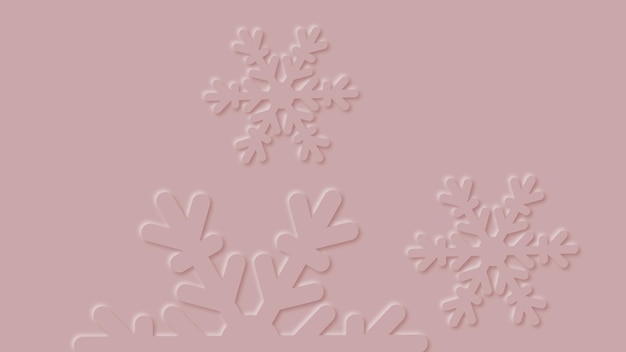 ペーパーアートデザインの抽象的な雪片の背景
