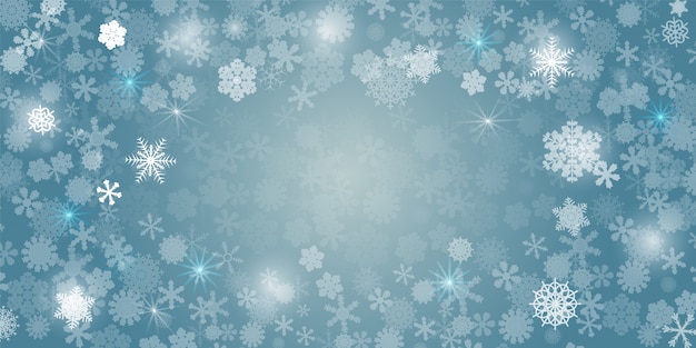 Vector abstract snowflakes background