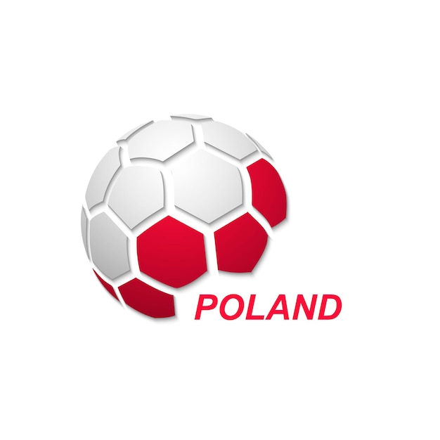 Abstract soccer ball with national flag colors