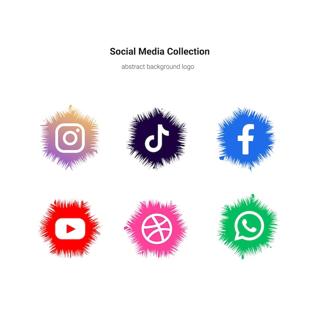 Vector abstract social media logo of icoon