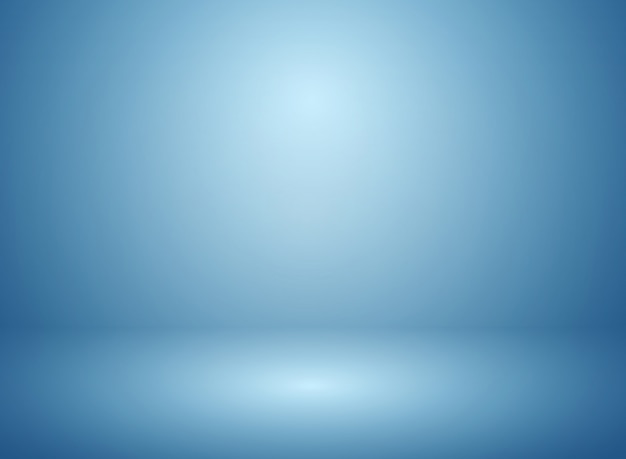 Vector abstract soft blur of gradient blue studio and wall background.