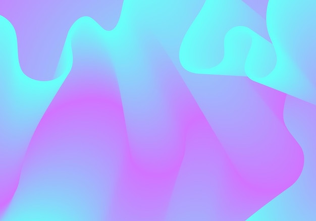 Abstract soft color fluid wave. Duotone geometric compositions with gradient 3d flow shape.