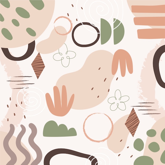 Vector abstract soft earth tones pattern design