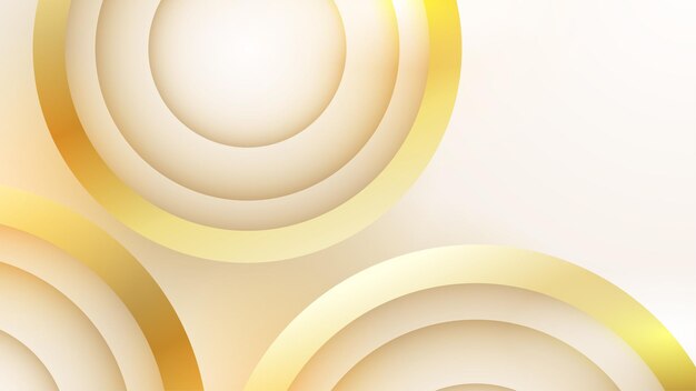 Abstract soft golden circle lines background