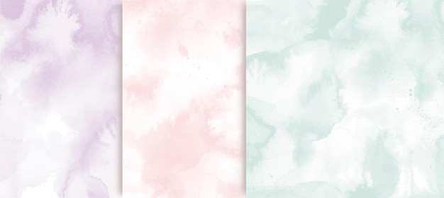 abstract soft watercolor background collection