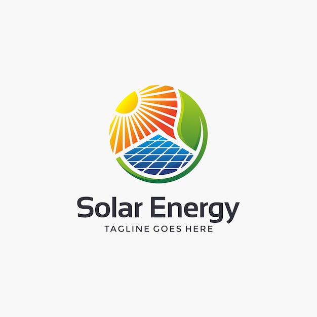 Abstract solar energy logo