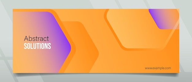 Vettore abstract solution gradient orange banner design (disegno di bandiera arancione gradiente)