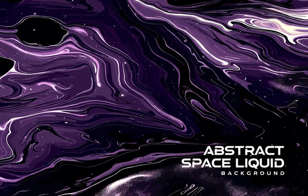 Vector abstract space liquid purple background