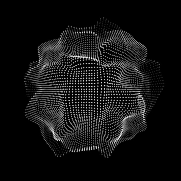 Abstract space particles shape