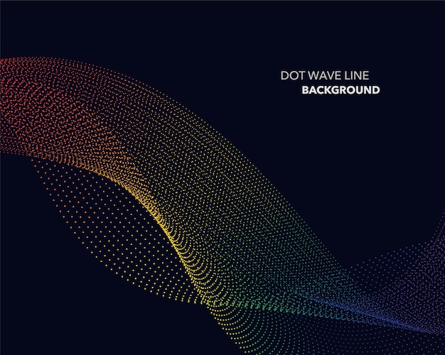 Abstract spectrum gradient wave, dot line, futuristic style background