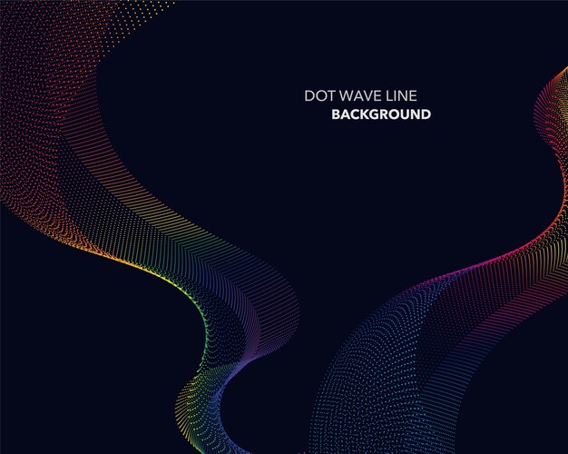 Abstract spectrum gradient wave, dot line, futuristic style background