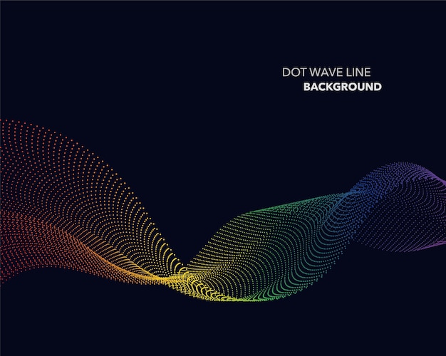 抽象的なスペクトル勾配波、点線、未来的なスタイルの背景