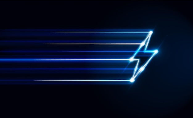 Vector abstract speed lightning bolt out technology background hitech communication concept innovation background vector design