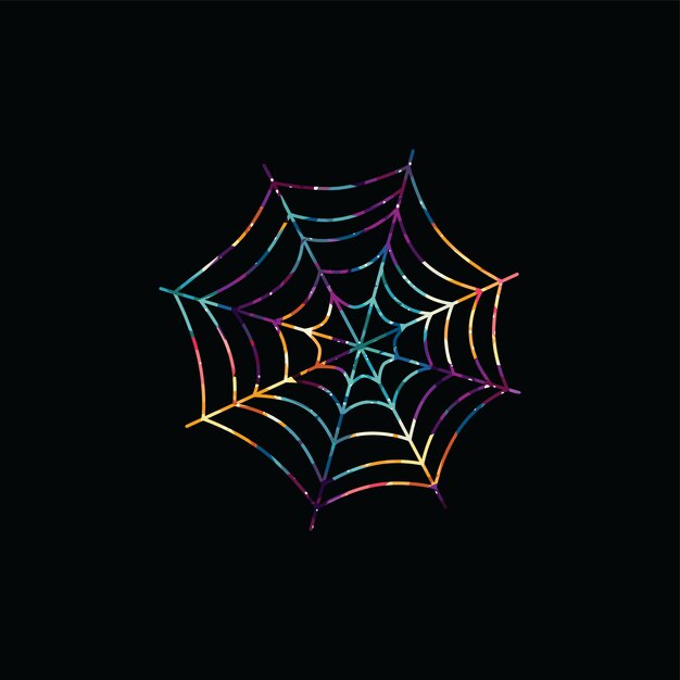 Abstract spiderweb colorful