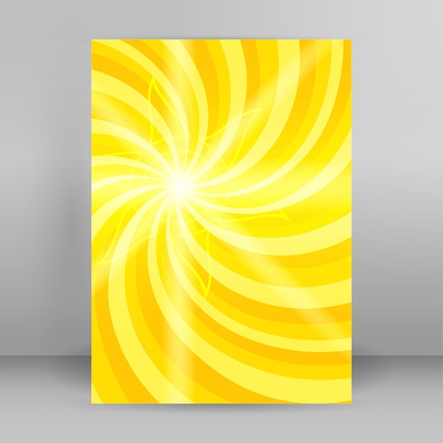 Abstract spiral background of bright glow perspective with lighting yellow orange twist line Vector Illustration eps 10 Can for business brochure flyer party banners wrapper lollipop candy label