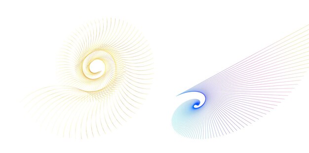 abstract spiral rainbow design element on white background of twist lines vector illustration eps 10 golden ratio traditional proportions vector icon fibonacci spiral for elegant business card