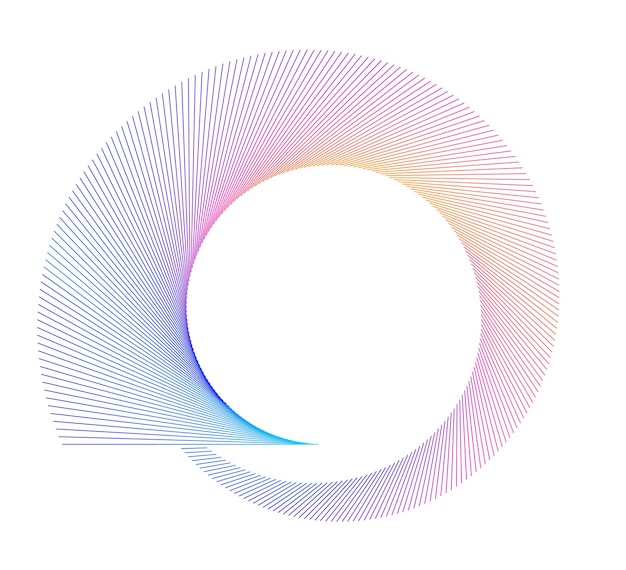 abstract spiral rainbow design element on white background of twist lines vector illustration eps 10 golden ratio traditional proportions vector icon fibonacci spiral for elegant business card