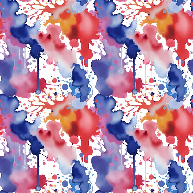 Vector abstract splash watercolor seamless pattern