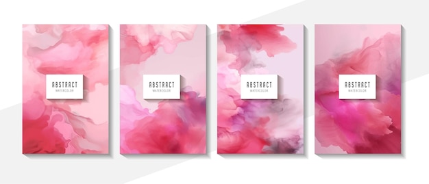 Abstract splashed watercolor textured background Background set