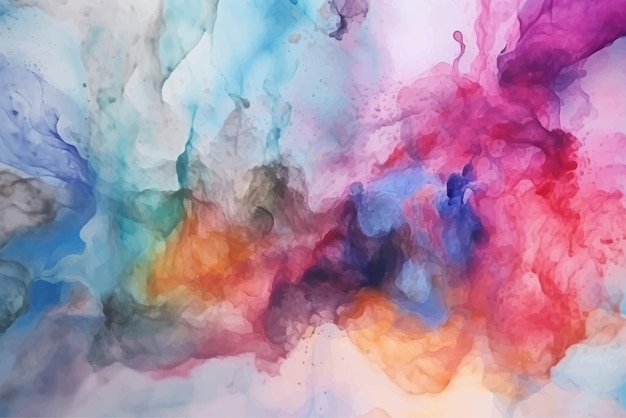 Vector abstract splashed watercolor textured background multicolored watercolor background