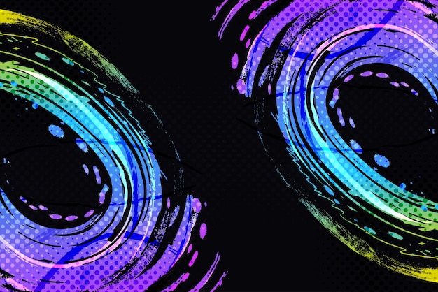 Abstract Sport achtergrond met kleurrijke gradiënt penseel textuur met halftone effect Iridescent Grunge penseelstreek element voor ontwerp