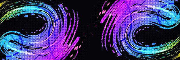 アブストラクト スポーツ バックグラウンド カラフル グラディエント ブラッシュ テクスチャー ハルフトーン エフェクト イリデッセンス グランジ ブラッシュストローク エレメント デザイン