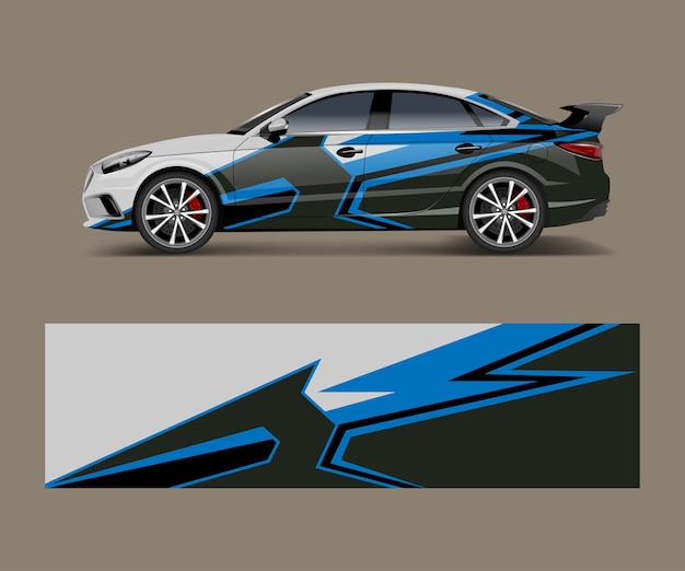 Abstract Sport racing car wrap decal and sticker design vector eps10 format