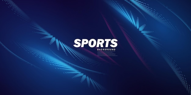 Abstract sports background with motion elements with beautiful dynamic lighting effects.