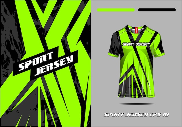 Abstract sports jersey texture background green for soccer jersey cycling soccer game Premium vector