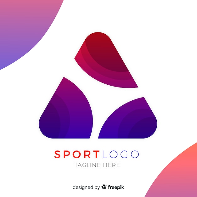 Modello astratto logotipo sportivo